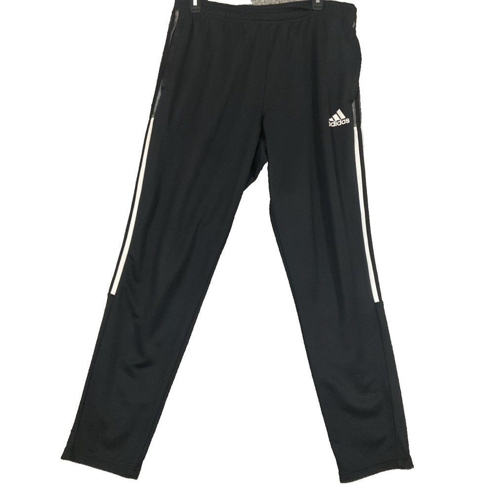 Adidas Primegreen Track Pants Joggers Black XL 3 Stripe Soccer Athletic Gym Fit